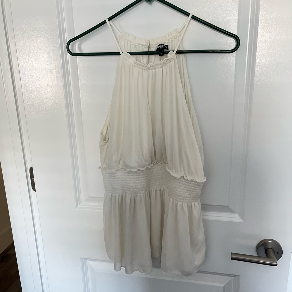 Express Ivory Sleeveless Top